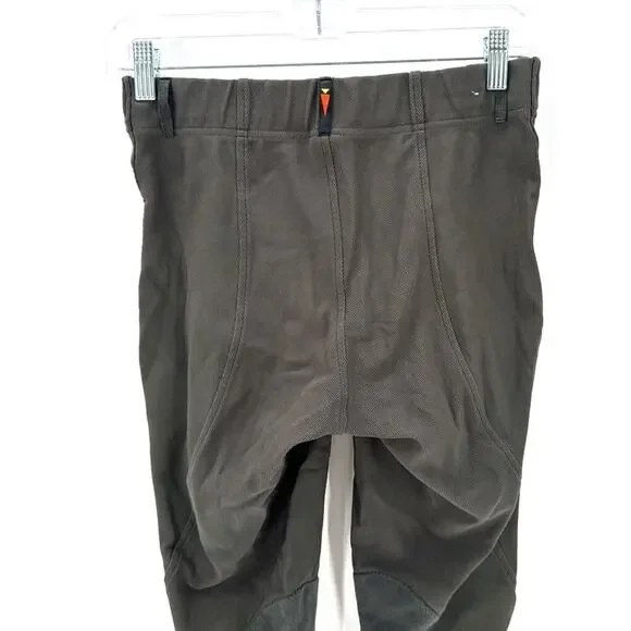 Kerrits Equestrian Riding Pants ribbed Breeches Leggings ultra suede patches